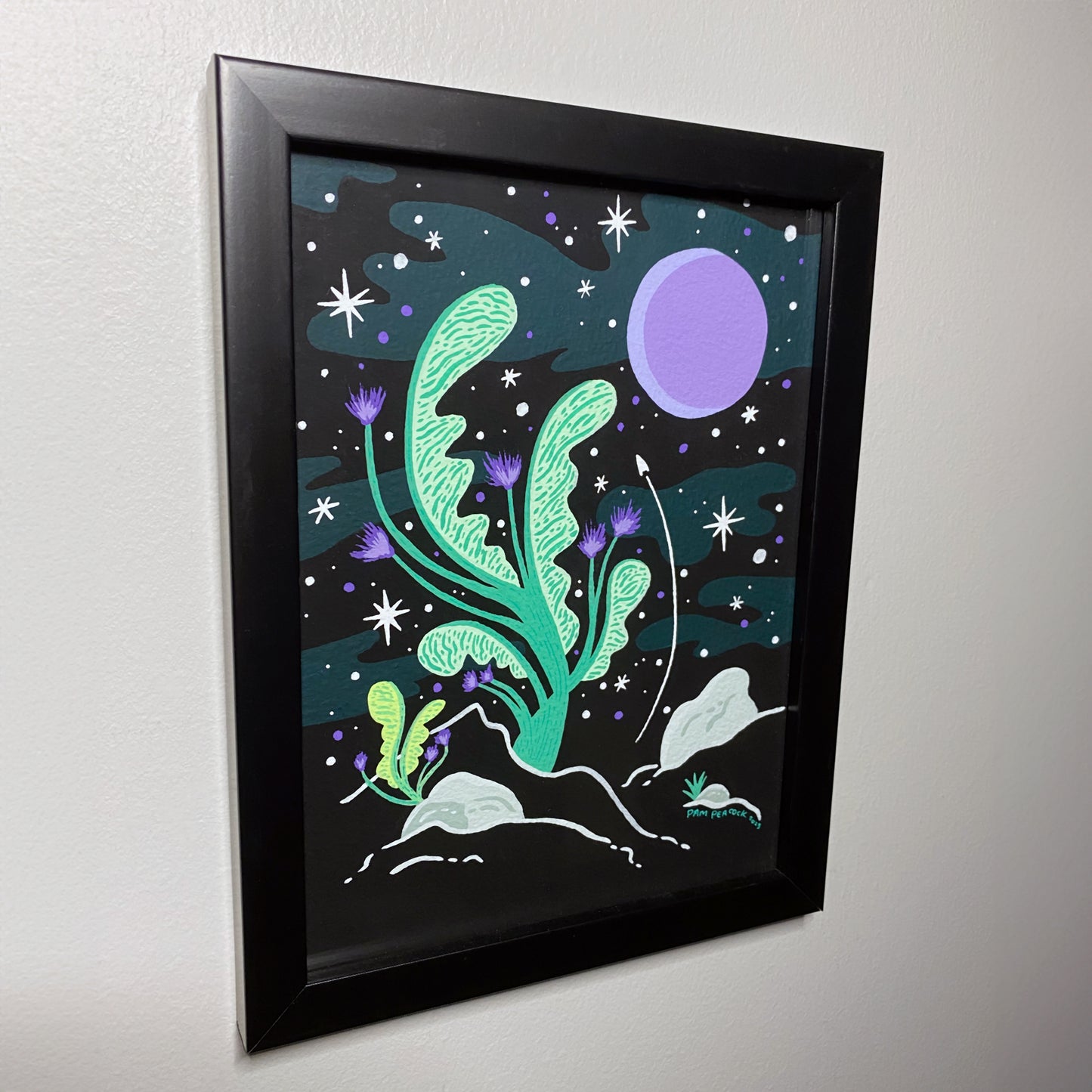 "SEALEAVES" - 5"x7" Original Framed Painting