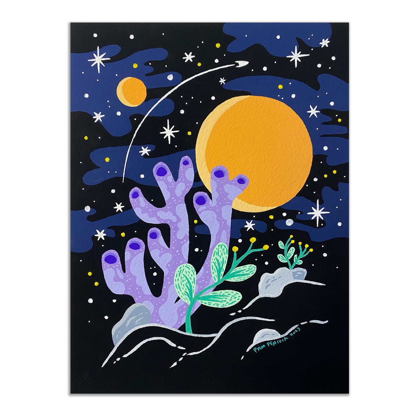 "PIPE CORAL" - 5"x7" Original Framed Painting