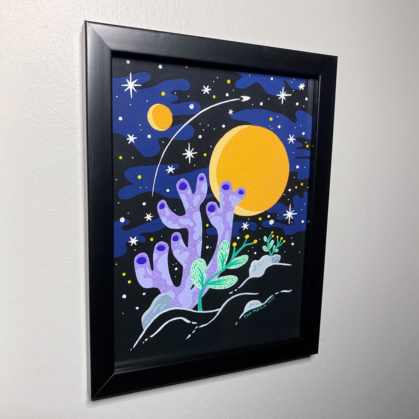 "PIPE CORAL" - 5"x7" Original Framed Painting