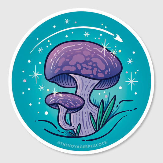 3" Purple Shrooms Sticker