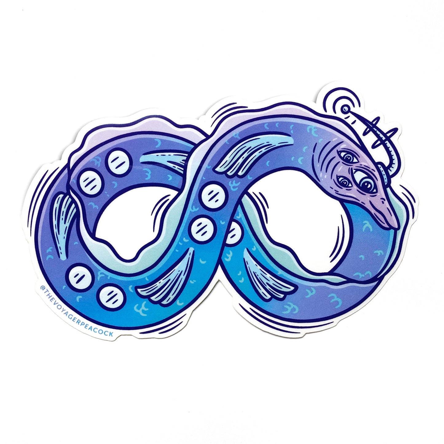 5" Infinity Eel Clear Sticker