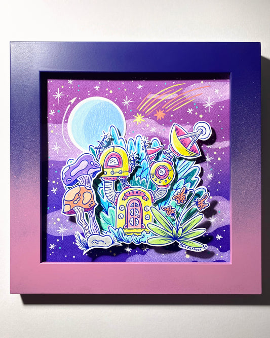 "HOME" - 8"x8" Original Artwork