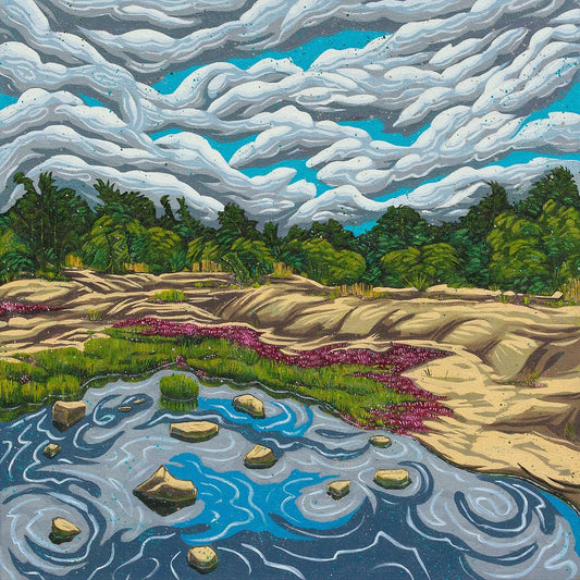 "Klondike Crimson" - 24"x24" Original Painting