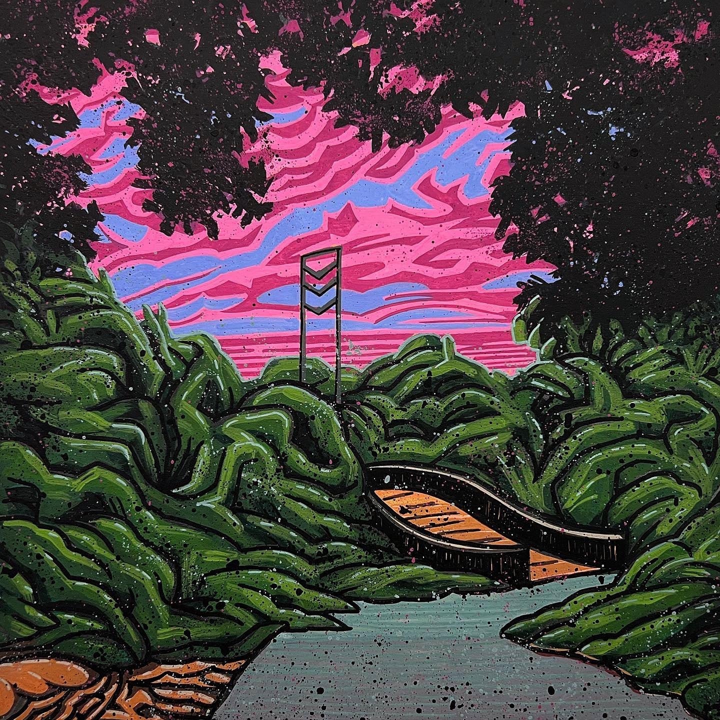 "Piedmont Path" - 12"x12" Original Painting