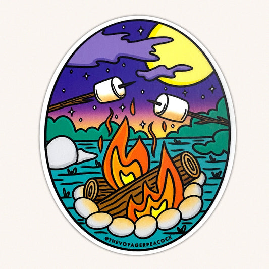 3" Sticker - Campfire