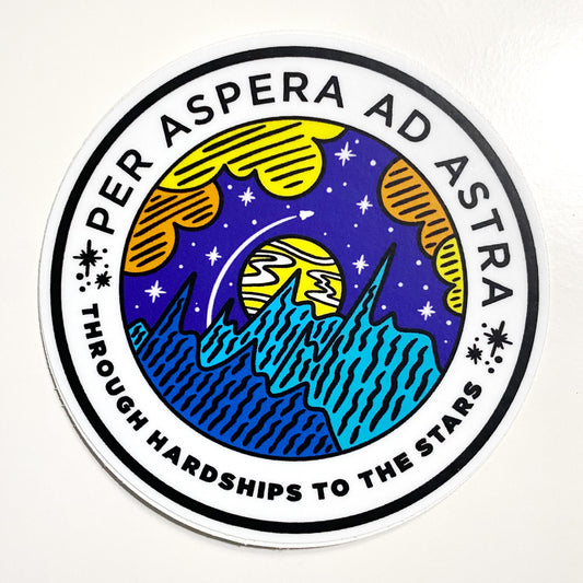 3" Sticker - Per Aspera Ad Astra