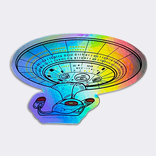 3" Holographic "Enterprise" Sticker