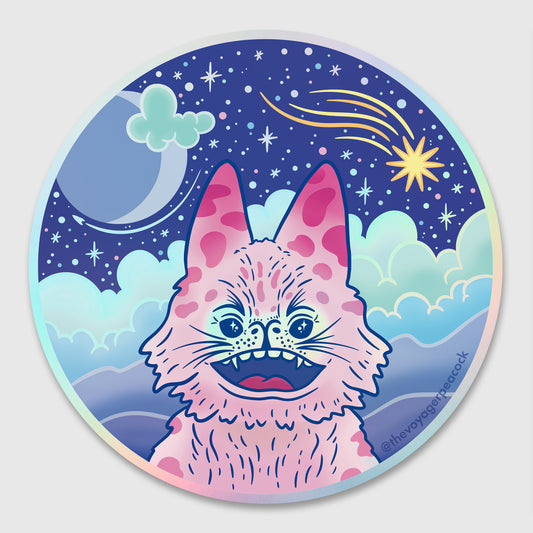 3" Holographic Loth-Cat Sticker