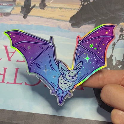 3" Holographic Cosmic Bat Sticker