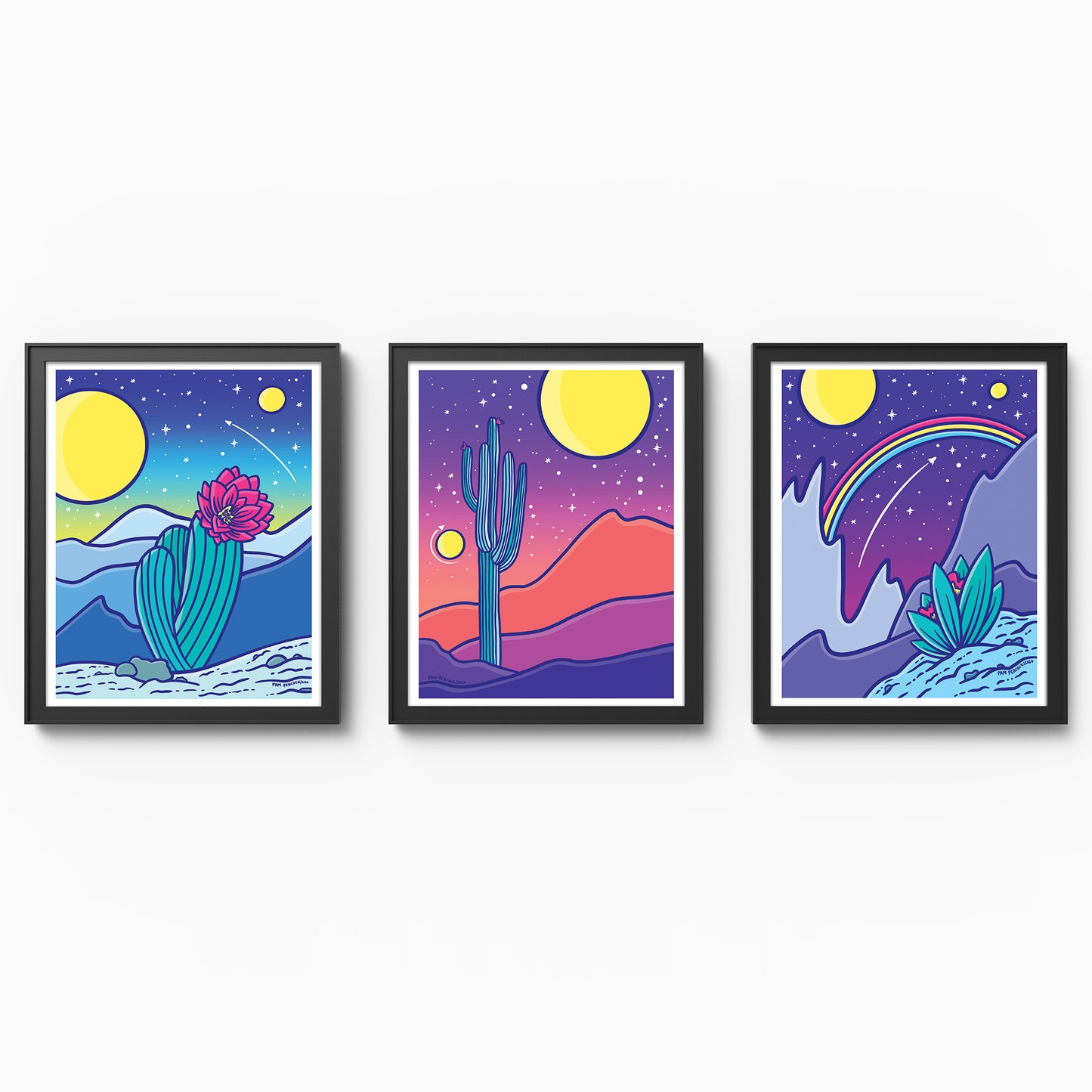 Set of 3 (8"x10") Prints - Desert Nightscapes Trio