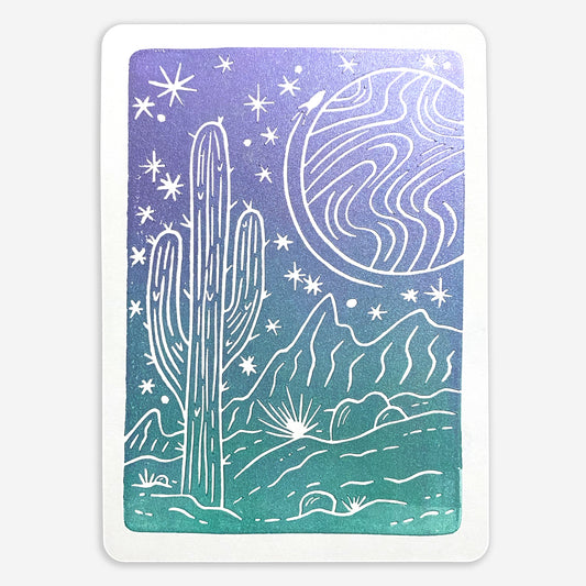 5"x7" Linocut Print - Tranquility